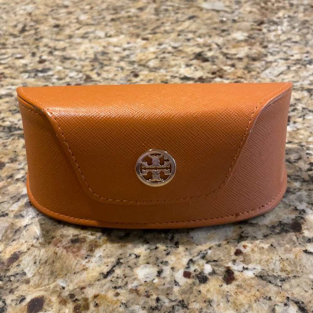 Burnt Orange Tory Burch sunglasses case